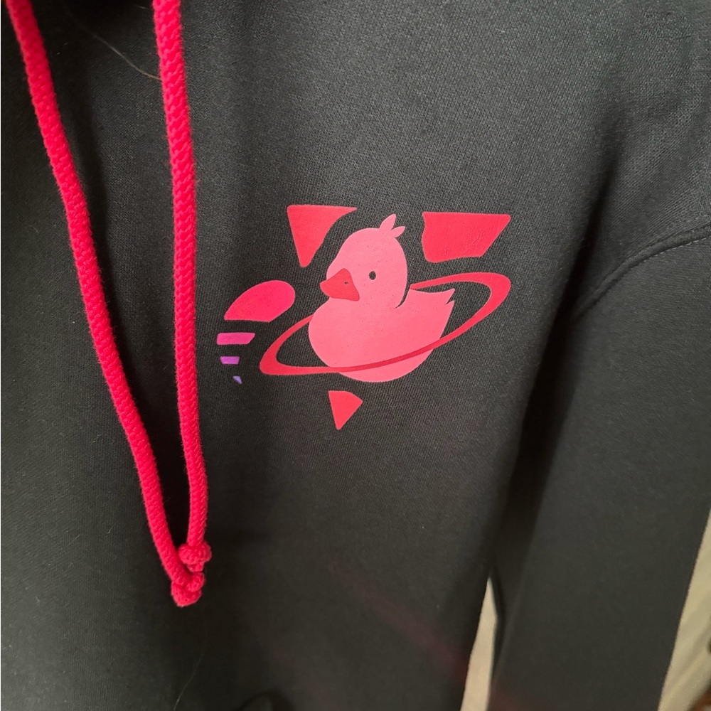 Five Hills Black Hoodie with Pink Ducky Design - Picture 10 of 10